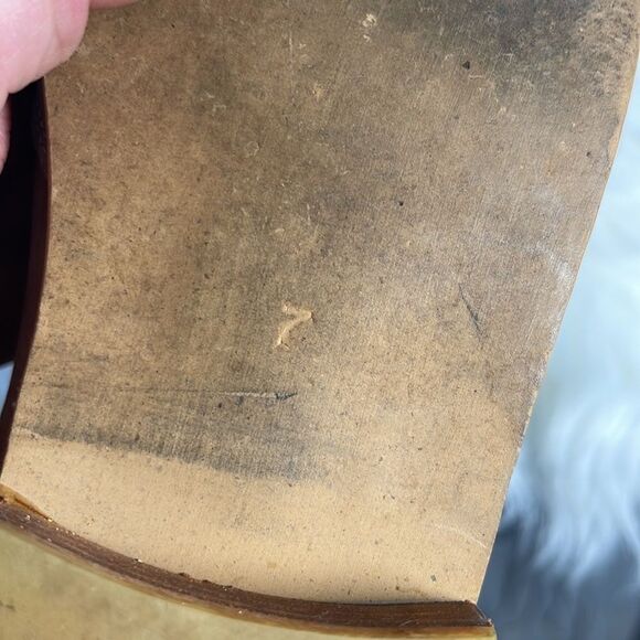 Fortress Of Inca Gold Leather Low Heel Booties Sz 7 - Picture 5 of 8